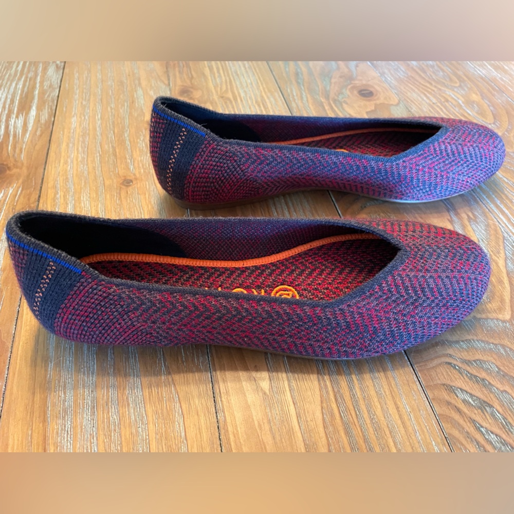 Rothy's Bordeaux Herringbone Patterned Merino Woo… - image 3